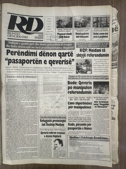 Rilindja Demokratike 1998-11-17