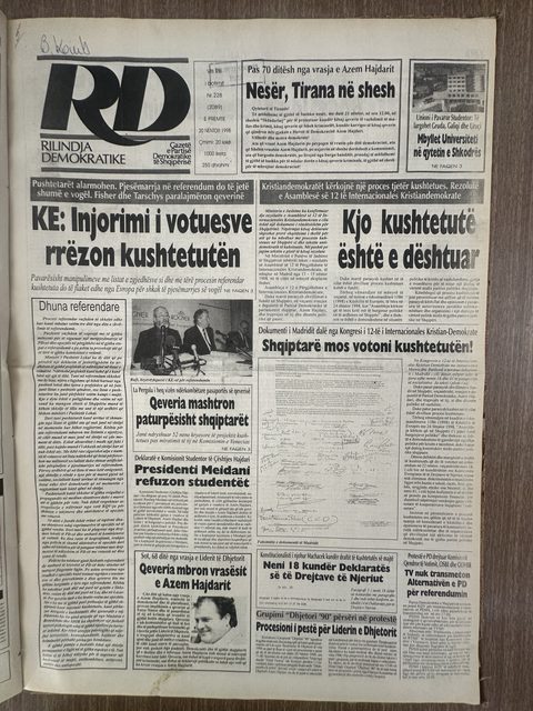 Rilindja Demokratike 1998-11-20