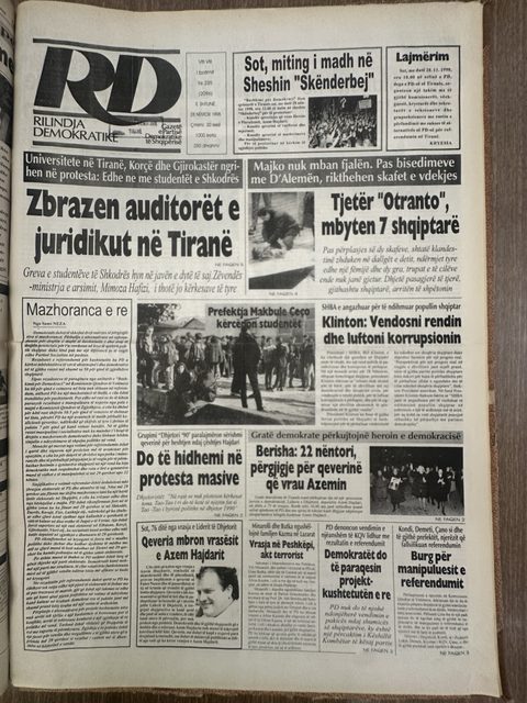 Rilindja Demokratike 1998-11-28