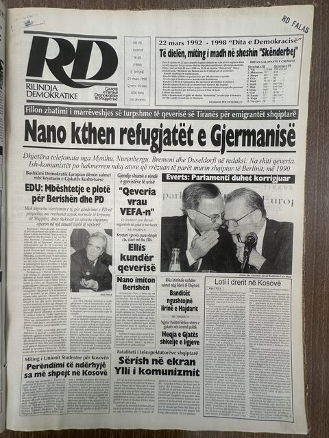 Rilindja Demokratike 1998-03-21