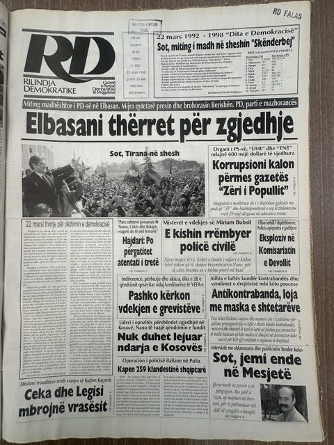 Rilindja Demokratike 1998-03-22