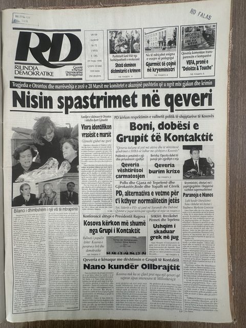 Rilindja Demokratike 1998-03-29