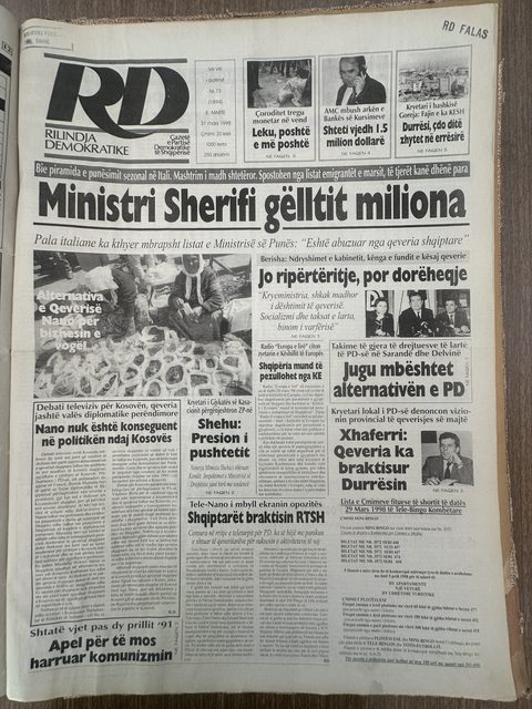 Rilindja Demokratike 1998-03-31