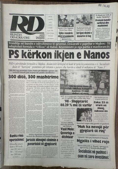 Rilindja Demokratike 1998-04-09