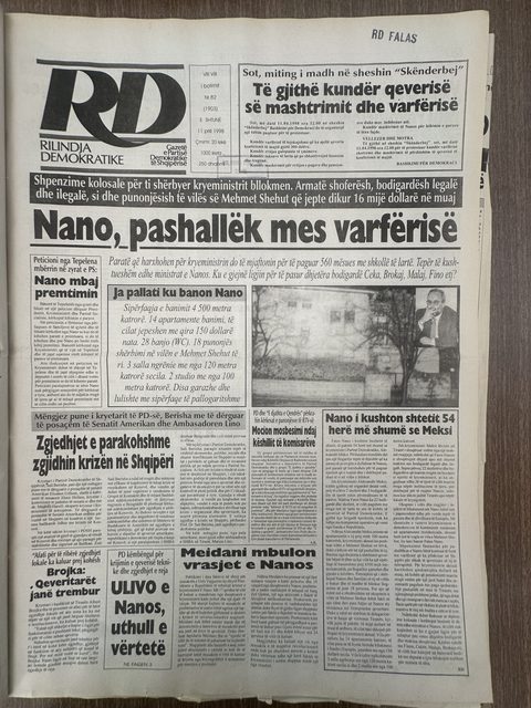 Rilindja Demokratike 1998-04-11