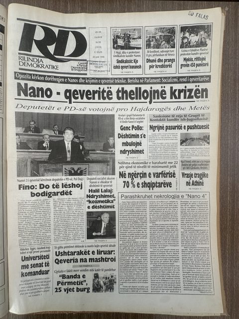 Rilindja Demokratike 1998-04-30