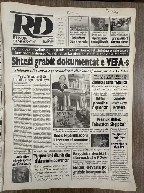 Rilindja Demokratike 1998-05-03