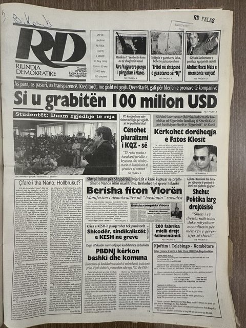 Rilindja Demokratike 1998-05-12