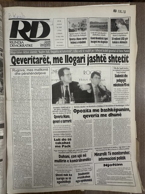 Rilindja Demokratike 1998-05-15