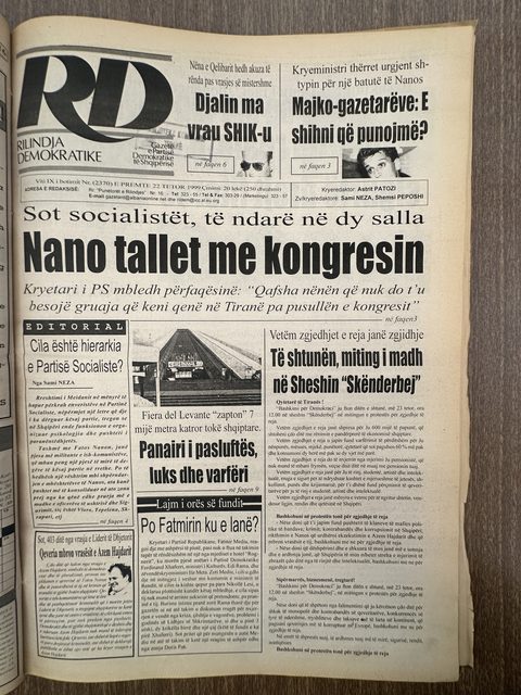Rilindja Demokratike 1999-10-22