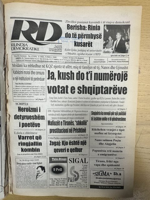 Rilindja Demokratike 2000-04-09