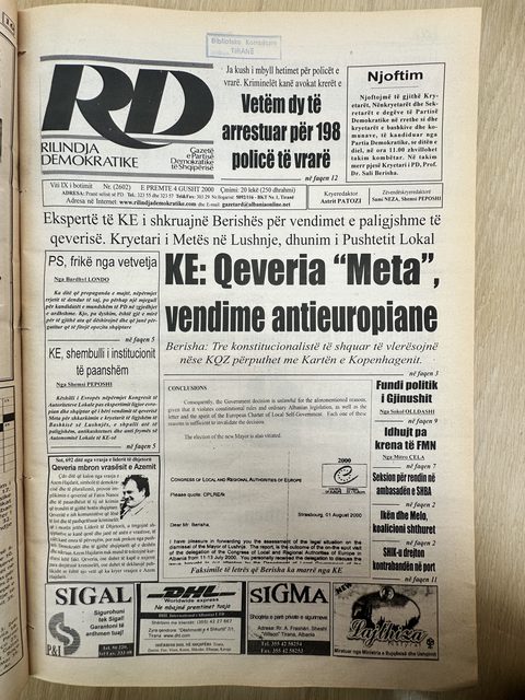 Rilindja Demokratike 2000-08-04