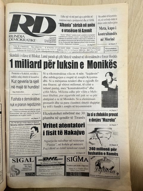 Rilindja Demokratike 2000-08-17