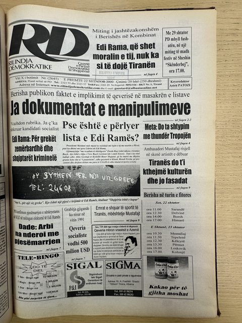 Rilindja Demokratike 2000-09-22