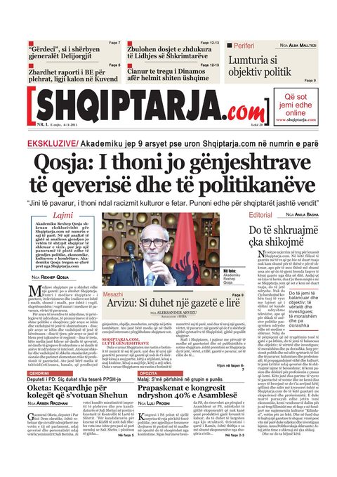 Shqiptarja.com 2011-11-04