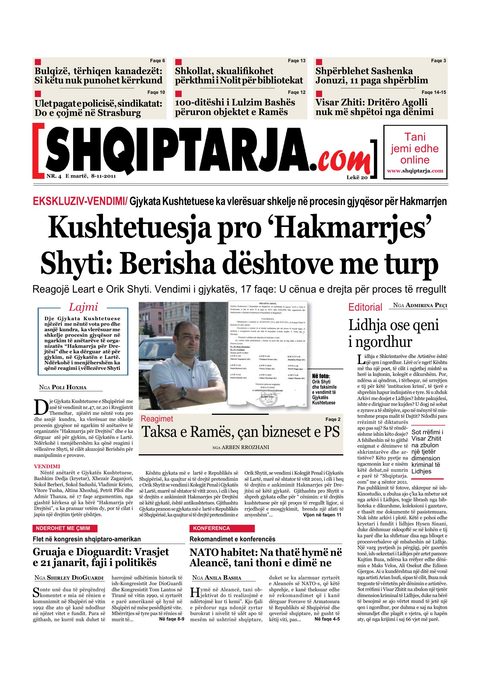 Shqiptarja.com 2011-11-08