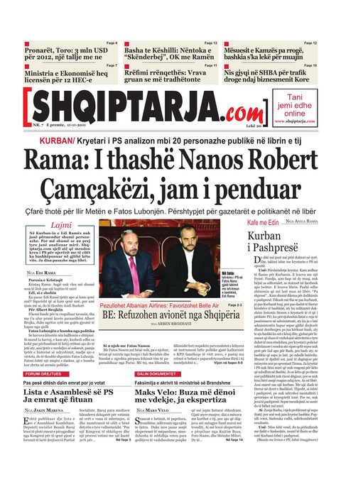 Shqiptarja.com 2011-11-11