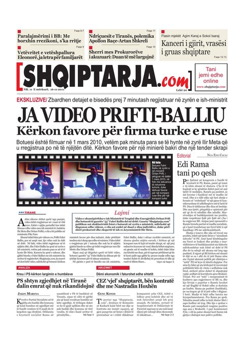 Shqiptarja.com 2011-11-16