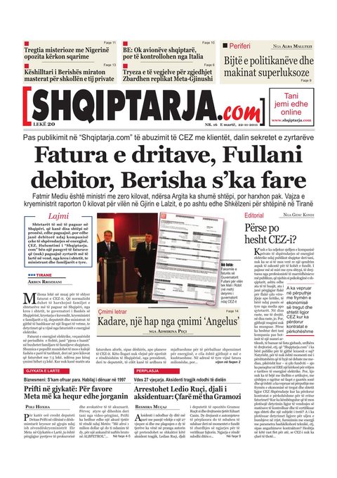Shqiptarja.com 2011-11-22