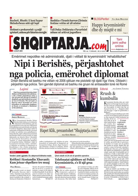 Shqiptarja.com 2011-11-26
