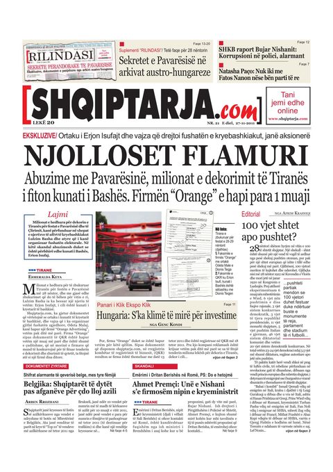 Shqiptarja.com 2011-11-27
