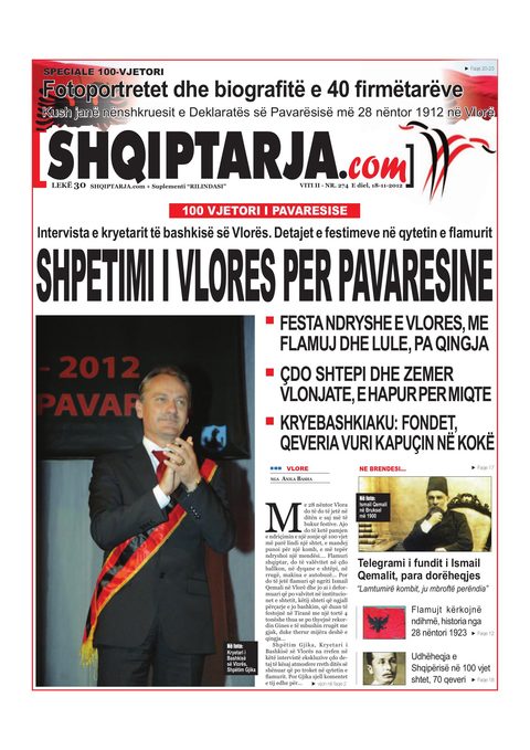 Shqiptarja.com 2012-11-18