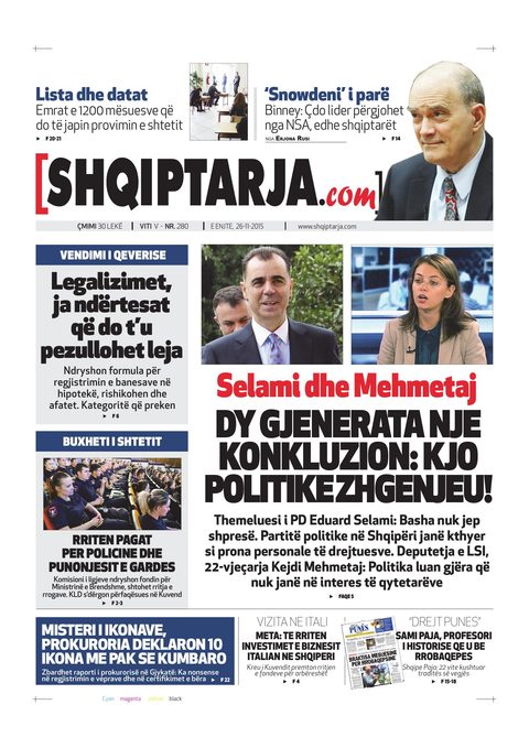 Shqiptarja.com 2015-11-26