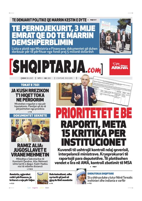 Shqiptarja.com 2015-12-19