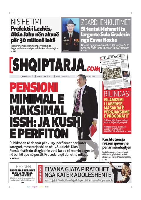 Shqiptarja.com 2015-12-20