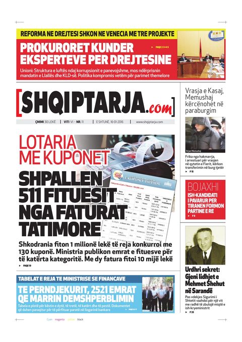 Shqiptarja.com 2016-01-16