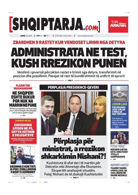 Shqiptarja.com 2016-02-20