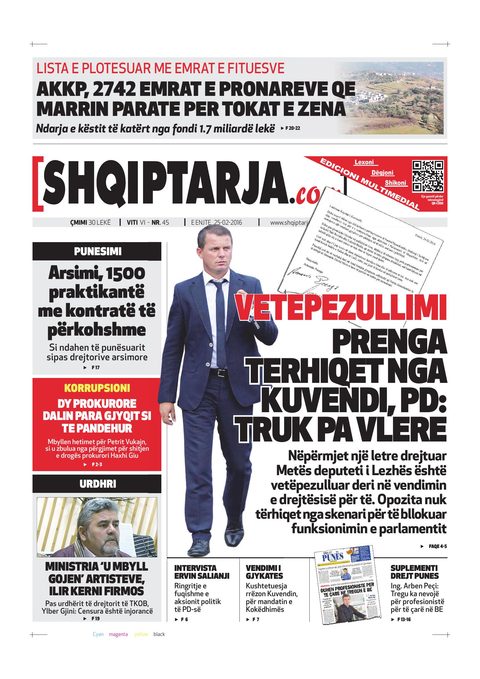 Shqiptarja.com 2016-02-25