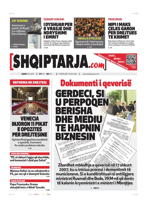 Shqiptarja.com 2016-03-16