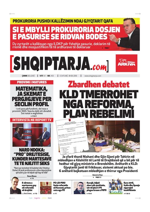 Shqiptarja.com 2016-06-18