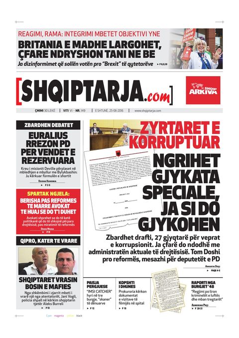 Shqiptarja.com 2016-06-25
