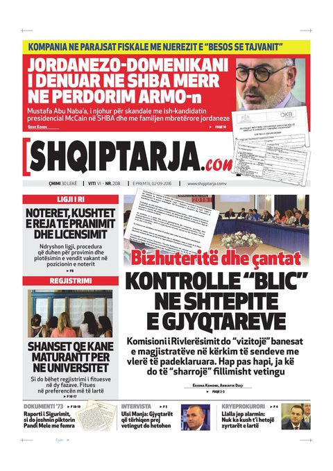 Shqiptarja.com 2016-09-02
