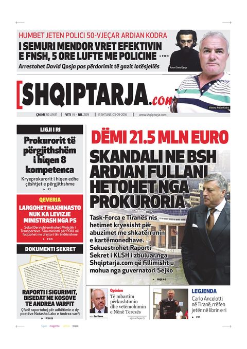 Shqiptarja.com 2016-09-03