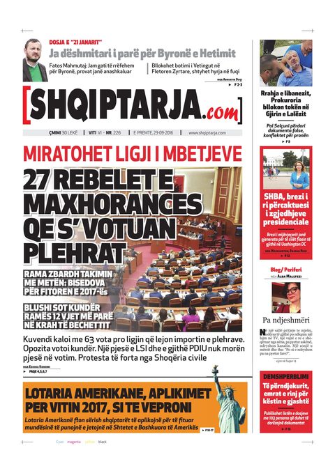 Shqiptarja.com 2016-09-23