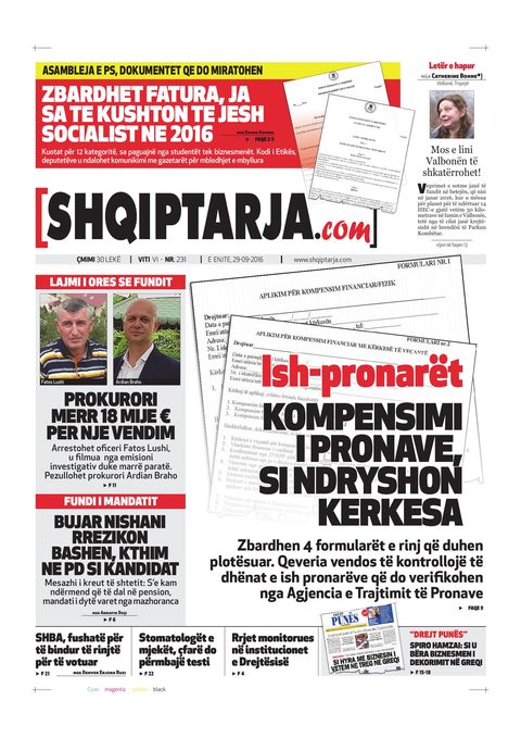 Shqiptarja.com 2016-09-29