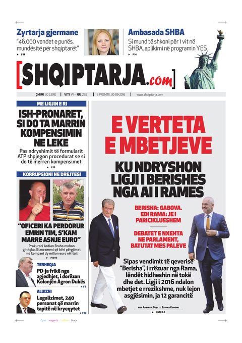 Shqiptarja.com 2016-09-30