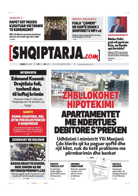 Shqiptarja.com 2016-11-19