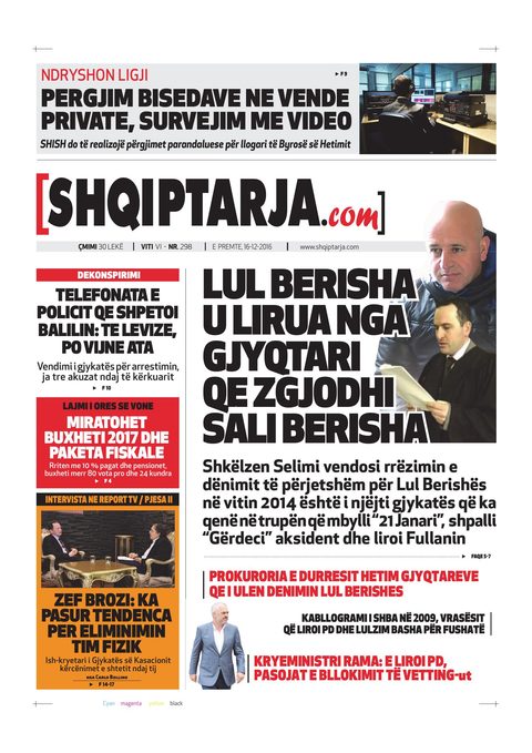 Shqiptarja.com 2016-12-16