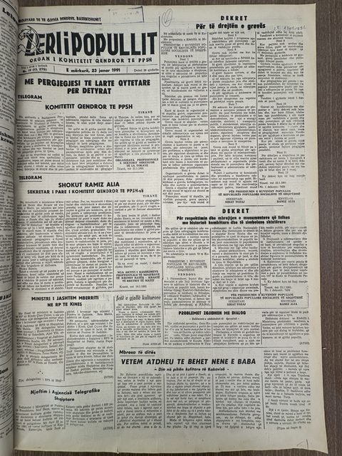 Zëri i Popullit 1991-01-23