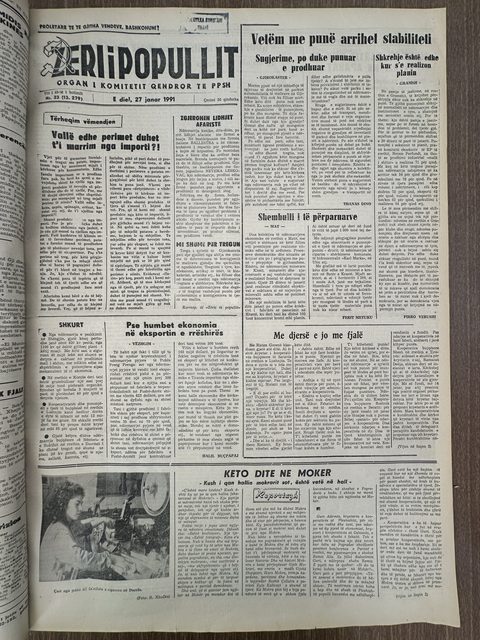 Zëri i Popullit 1991-01-27