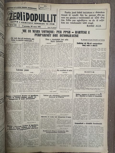 Zëri i Popullit 1991-03-29