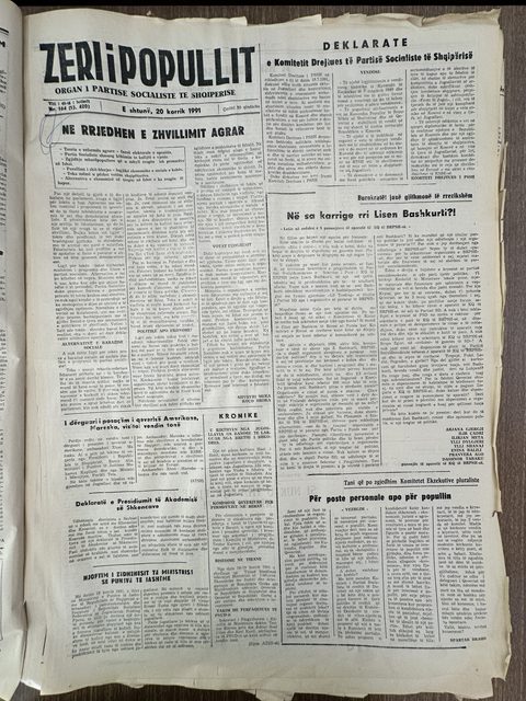 Zëri i Popullit 1991-07-20