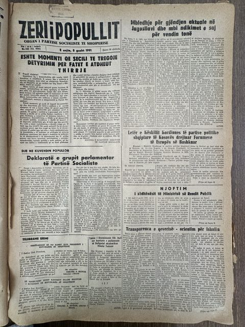 Zëri i Popullit 1991-08-08