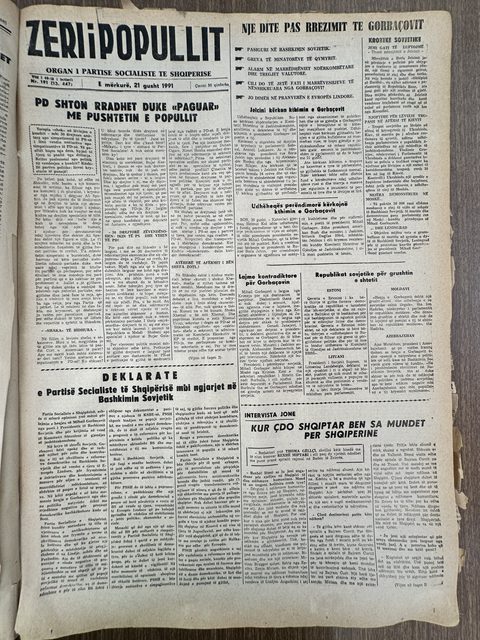 Zëri i Popullit 1991-08-21