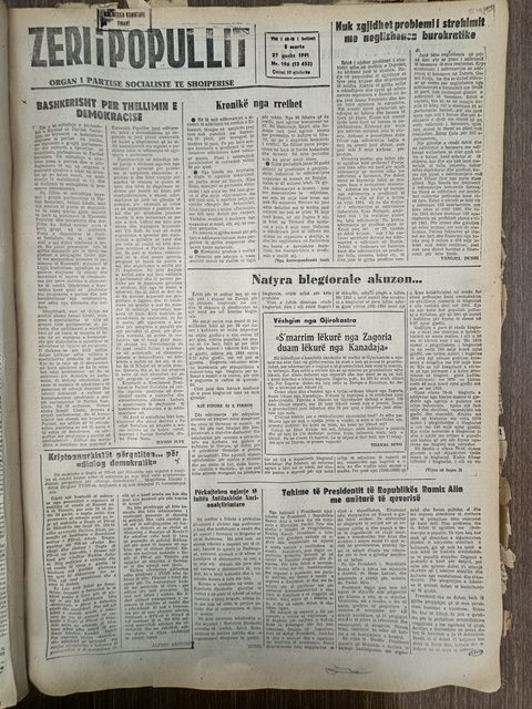 Zëri i Popullit 1991-08-27