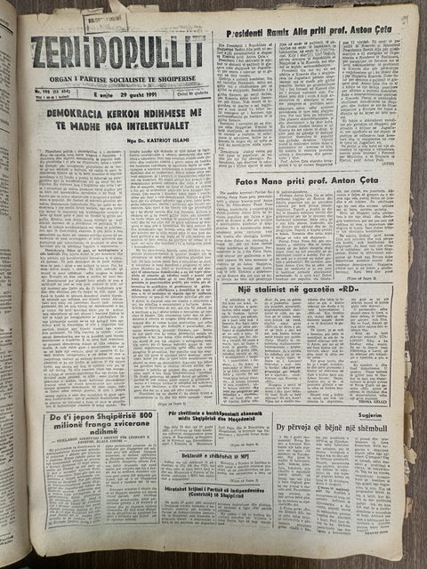 Zëri i Popullit 1991-08-29